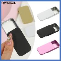 OWMXZL พกพา กล่องสบู่คิ้ว เหล็กวิลาด กระป๋องเปล่าทรงสี่เหลี่ยม Home Organizer กล่องคอนเทนเนอร์ ที่เก็บของขนาดเล็ก