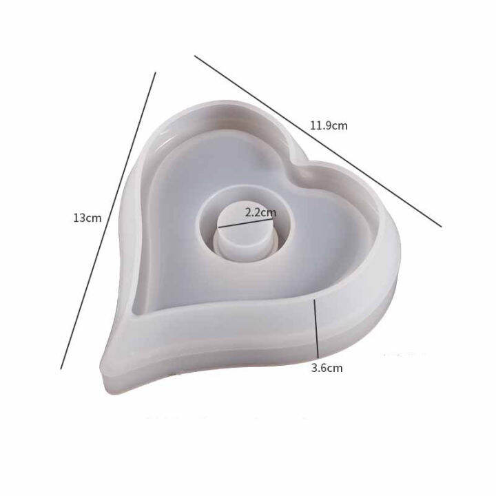 แม่พิมพ์สำหรับวางเทียนดีไอวายแม่พิมพ์ที่ใส่เทียนเซรามิกแม่พิมพ์สำหรับใส่เทียน-semi-3d-แม่พิมพ์เชิงเทียนลายหัวใจน่ารักแม่พิมพ์เชิงเทียนรอบ