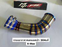 กรองอากาศ x-max เลสเป่าไทเทสแตนเลส304แท้ MU-fac