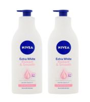 NIVEA Extra Aura Radiant &amp; Smooth นีเวีย เอ็กซ์ตร้า ออร่า เรเดียนท์ &amp; สมูท โลชั่น 600ml. (2ขวด)