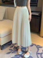 【CC】✉  TIGENA Pleated Skirt for 2023 New Korean All-match A Waist Mid-length Female