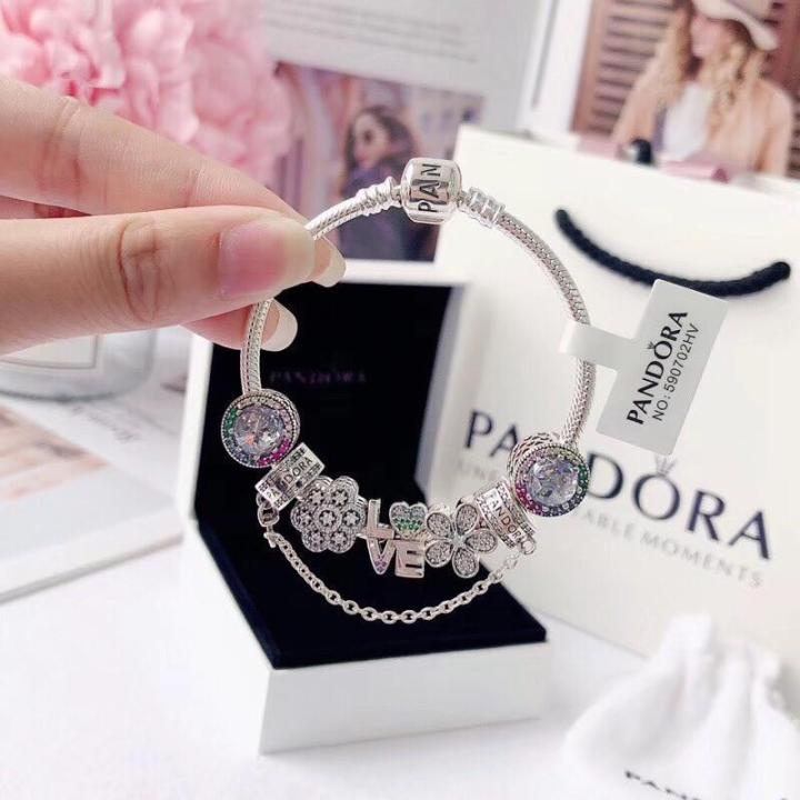 pandora-original-bracelet-bracelet-exclusive-ขายกระพริบ-daisies-สร้อยข้อมือผู้หญิง