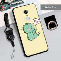 เคสสำหรับ Xiaomi นิ่มเรดมี่5เคสโทรศัพท์คลุมทั้งหมดกล่องทาสีป้องกันการตกป้องกันรอยขีดข่วนฝามีที่ถือวงแหวนและเชือกโทรศัพท์