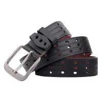 110cm Mens Pin Buckle Belt Casual Pants Genuine Leather Business Fashion Jeans