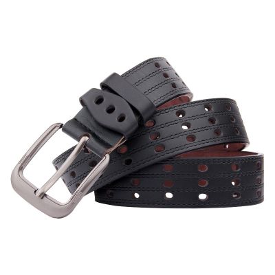 110cm Mens Pin Buckle Belt Casual Pants Genuine Leather Business Fashion Jeans