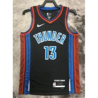ยอดนิยม Hot pressed 2023 nba Oklahoma City Thunder No.13 George black basketball jersey
