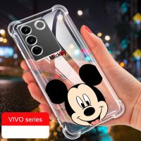 V27 Vivo V27e โปรมิกกี้เมาส์แบบใสเคสซิลิโคนเสริมมุมอากาศกันกระแทก