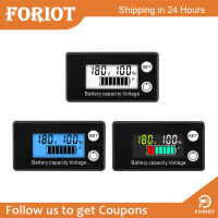 Foriot ตัววัดโวลท์แบต 6133A DC8-100V ไฟฟ้าดิจิตอลมิเตอร์แอลซีดีสองสายไฟฟ้าดิจิตอลแสดงโวลต์มิเตอร์สีฟ้า/ขาว/สี DM6133A