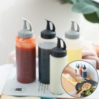 6/12oz Two Sizes Plastic Squeeze Oil Pot Sauce Syrup Salad Dressing Ketchup Container Food Dispenser with Scale Seasoning Bottle