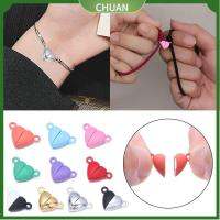 CHUAN 20pcs(10sets) แฮนด์เมด เสน่ห์ พบเครื่องประดับ ฝาท้าย สร้อยข้อมือคู่ หัวเข็มขัดแม่เหล็ก รักสุดหัวใจ ตัวล็อกสายเชื่อมต่อ