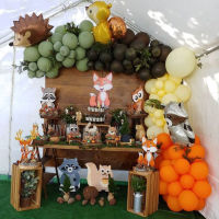 105pcs Woodland Balloon Garland Arch Kit Hedgehog Squirrel Raccoon Foil Ballons for Forest Theme Party Birthday Party Decoration