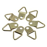 10/40/50/100 PcsGolden Picture Hangers Brass Triangle Photo Picture Frame Wall Mount Hanger Hook Ring Iron Wholesale