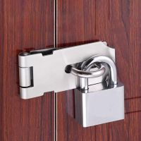 ALMA 90 Degree Padlock Hasp Household Shed Latch Door Clasp Lock Burglar-proof Stainless Steel Right Angle Door Buckle Gate Bolt