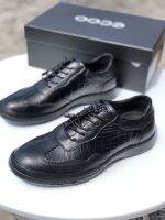 Original Ecco mens Casual shoes cowhide drive travel shoes HJ228028