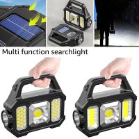 Super Bright Solar LED Camping Flashlight Work Lights USB Rechargeable Handheld Solar Powered Lanterns Spotlight Searchlight Rechargeable  Flashlights