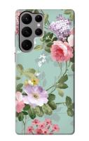 เคสมือถือ Samsung Galaxy S23 Ultra ลายจิตรกรรมดอกไม้ประดิษฐ์ดอกไม้ Flower Floral Art Painting Case For Samsung Galaxy S23 Ultra
