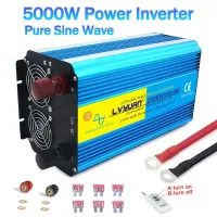 เครื่องแปลงไฟแปลงพลังงานแสงอาทิตย์5000W,เครื่องกำเนิดไฟฟ้ากระแสตรง12V/24V เป็น AC 220V 110V จอแอลอีดีแสดงแรงดันไฟฟ้าเต้าเสียบ US ยุโรปสากล