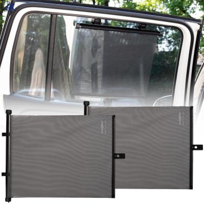 2Pcs รถ Roller Sunshade Window Retractable Sun Shade Universal Curtain Sun Glare Block Anti-UV W ถ้วยดูด Punch-Free Blind