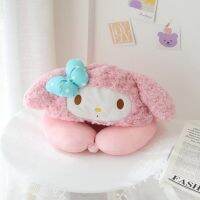 หมอนรูปตัวยูน่ารักจาก Sanrio พร้อมหมวก,หมอนท่องเที่ยวคอลายการ์ตูนคุรุมิ Cinnamoroll หมอนหนุนวันเกิดสำหรับเด็กผู้หญิง