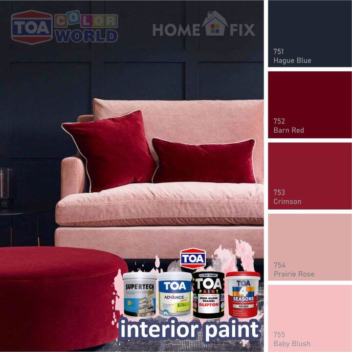 Interior Wall Paint Living Room Colour Ideas TOA Paint Lazada