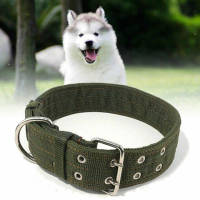 GOIDF Double Widening Outdoor Metal Buckle For Medium Large Dog Training Dog Collar Pet Supplies Necklace Neck Strap