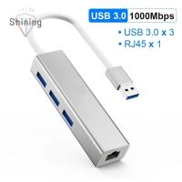 OPBWQH 4 IN 1 สำหรับแล็ปท็อป USB 2.0 อะแดปเตอร์ USB3.0 USB เป็น Rj45 กิกะบิต การ์ดเครือข่าย อุปกรณ์คอมพิวเตอร์ ตัวแยก USB อะแดปเตอร์อีเธอร์เน็ต พิมพ์ C ถึง Rj45 อะแดปเตอร์เครือข่าย ฮับ RJ45