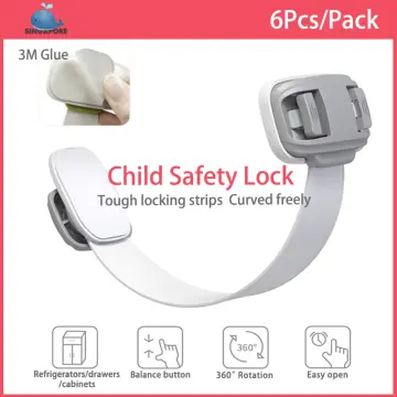 Refrigerator Lock For Child, Safety Lock, Baby Infant Anti Clamp Hand  Cabinet Door Lock