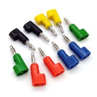 5pcs 4mm Bending Banana Jack Plug Socket for Binding Post Test Probes Terminal Connector L The Shape Electrical Connecting Tool