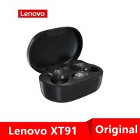 Lenovo XT91ของแท้หูฟังบลูทูธไร้สายควบคุม AI เบสสเตอริโอพร้อมไมโครโฟนหูฟัง TWS ลดเสียงรบกวน