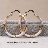 2021Trendy Statement Gold Copper Hoop Earrings For Women Round Gold Eardrop Luxury Jewelry Accessories for Wedding Anniversary Gift