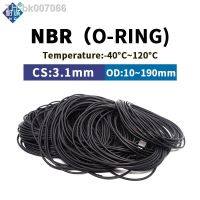 ✕♧  NBR O Ring Seal Gasket Thickness CS3.1mm OD10-190mm Wear Resistant Automobile Petrol Nitrile Rubber O-Ring Waterproof Black