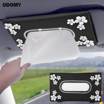 Bedazzled Sparkling Bling Car Sun Visor Organizer Tissue Box with