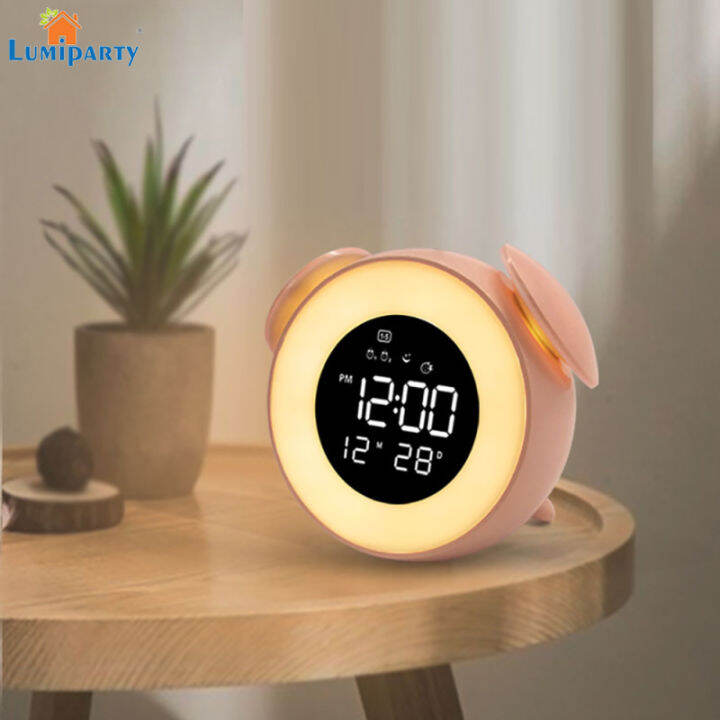 LumiParty Music LED Alarm Clock Children Alarm Clock Night Light Sleep