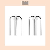 [MILIN] Pair of stud M logo  earrings ต่างหูติดหูแต่งโลโก้มิลินเป็นรูปตัว M /  Haya Earrings