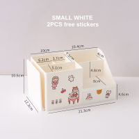 MINKYS Kawaii ABS 2 in 1 Multifunctional Desktop Organizer Pen Holder Books Stand Holder Bookends Free Sticker School Stationery