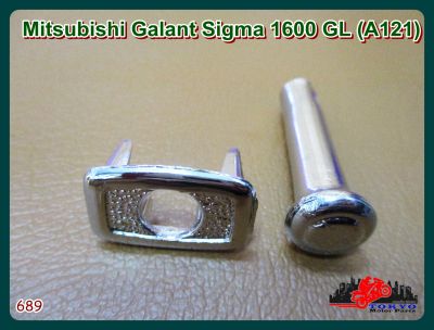 MITSUBISHI GALANT SIGMA1600 GL (A121) BUTTON LOCKING DOOR "CHROME" SET (689) // ปุ่มล็อค พร้อม แหวนปุ่มล็อคประตู สีชุบ สินค้าคุณภาพดี
