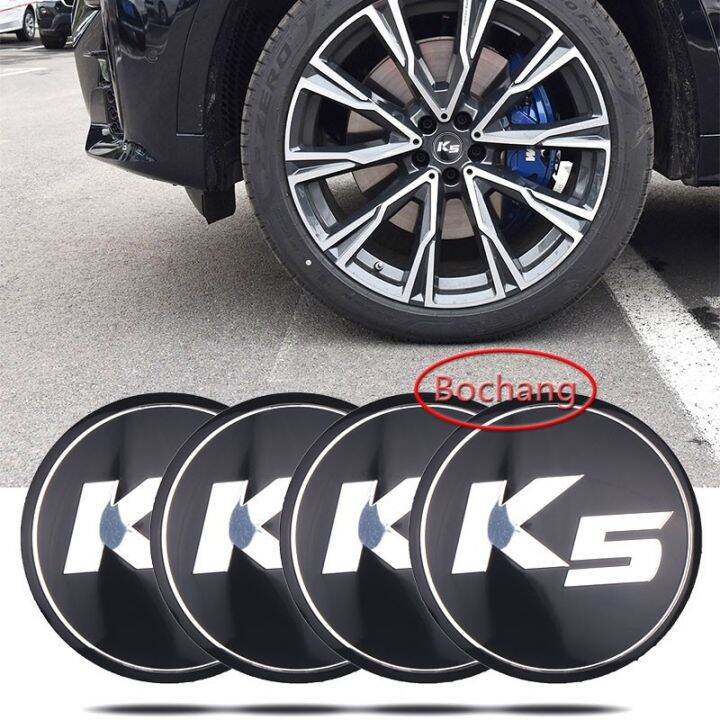 K Logo 3D sticker Para sa Kia Picanto Car 4pcs Car Wheel Center Hub