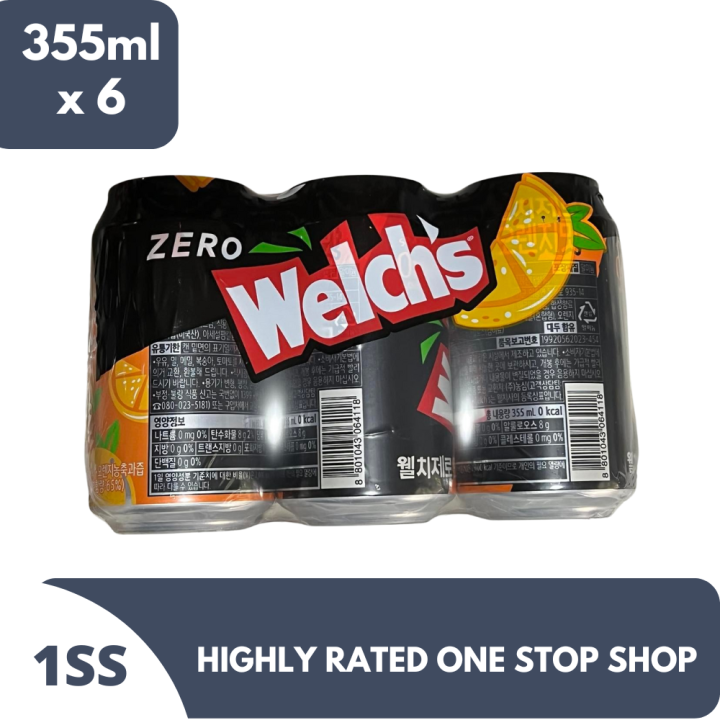 Welch Sparkling Orange Soda Zero 6 355ml x 6 (Exp July 9, 2023) Lazada PH