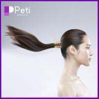 เครื่องประดับ PETI 4ชิ้นหัวเข็มขัดหางม้าพลาสติกโลหะเลียนแบบสีทอง/สีดำ/สีเงินที่คาดผมแฟชั่นเข็มขัดมีฟันกิ๊บผู้หญิง