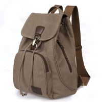 Uniqlo High-end 2023 NEW Backpack Retro Canvas Bag Korean Style Fashion New High School Student School Bag Female College Wind Backpack  schoolbag New