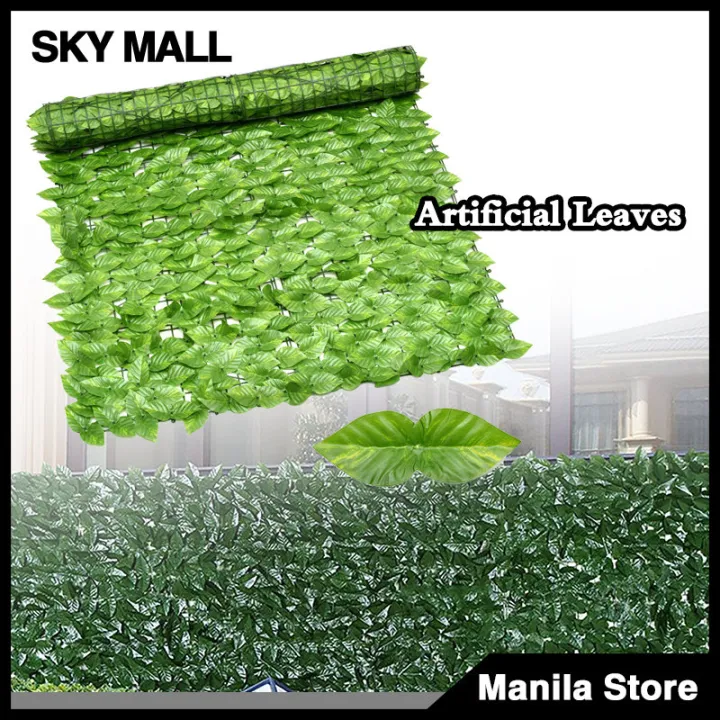 Artificial Leaves Vine Plastic Hedge Decoration Wall Garden Fence