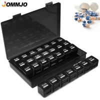 【CW】◐﹍✚  Monthly Pill Organizer28 Day Box4 Weeks Month CasesLarge Compartments Medicine Organizer for VitaminsFish Oils