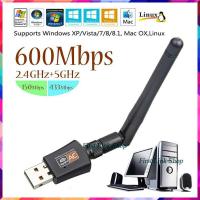 เสาอากาศทรงพลัง ตัวรับสัญญาณ WiFi USB 600Mbps [โปรดดูรายละเอียดสินค้าก่อน] Dual Band 2.4GHz/ 5GHz อะแดปเตอร์อินเตอร์เน็ตไร้สาย USB-Adapter-หน้าส้ม[3]