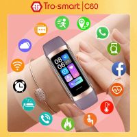 AMOLED Smart Bracelet Women Men Temperature Smart Band Fitness Tracker For Android IOS Smartband Sport Smart Wrist Band C60