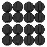 16 Pcs Kitchen 44 mm Diameter Plastic Black Button Switch for Gas Cooktop