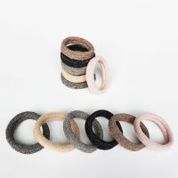 ﹍◇ 12 Pcs/Lot Big Rubber Band Ponytail Holders Gum High Elastic Hair Bands Gold Silver Ties Headband For Women Hair Accessories