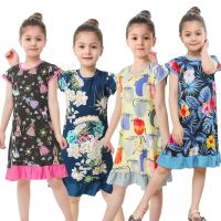 Fashion Latest Child Girls Night Dresses Summer Milk Soft Silk Pajamas Gowns Nightgowns Kids Children Dressing Toddler Clothing