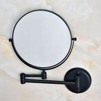 ↂ✻✈ Oil Rubbed Bronze Wall Mounted Folding 8-inch Vanity Double-Sides Makeup 3x Magnified Round Mirror Dba634