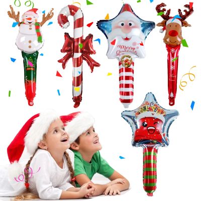 ขายร้อน/พร้อมสต็อก/24นิ้วคริสต์มาส Inflatable Stick Cane Candy Elk Head Gingerbread Man Snowman Christmas Party จัดเลี้ยงอุปกรณ์