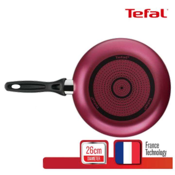 กระทะก้นแบน-tefal-กระทะเทฟล่อน-กระทะทรงลึก-กระทะเคลือบกันติด-titanium-non-stick-tefal-light-amp-clean-ขนาด-26-cm-ลึก-7cm-รับประกัน-2ปี-มีใบรับประกัน